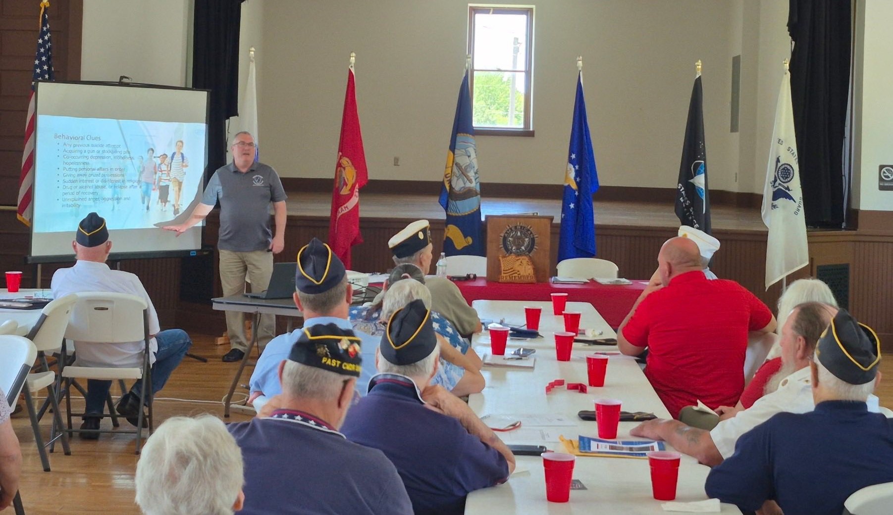Members of the American Legion and Auxiliary district 6 attend suicide prevention training