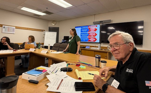 the team talking about strategies