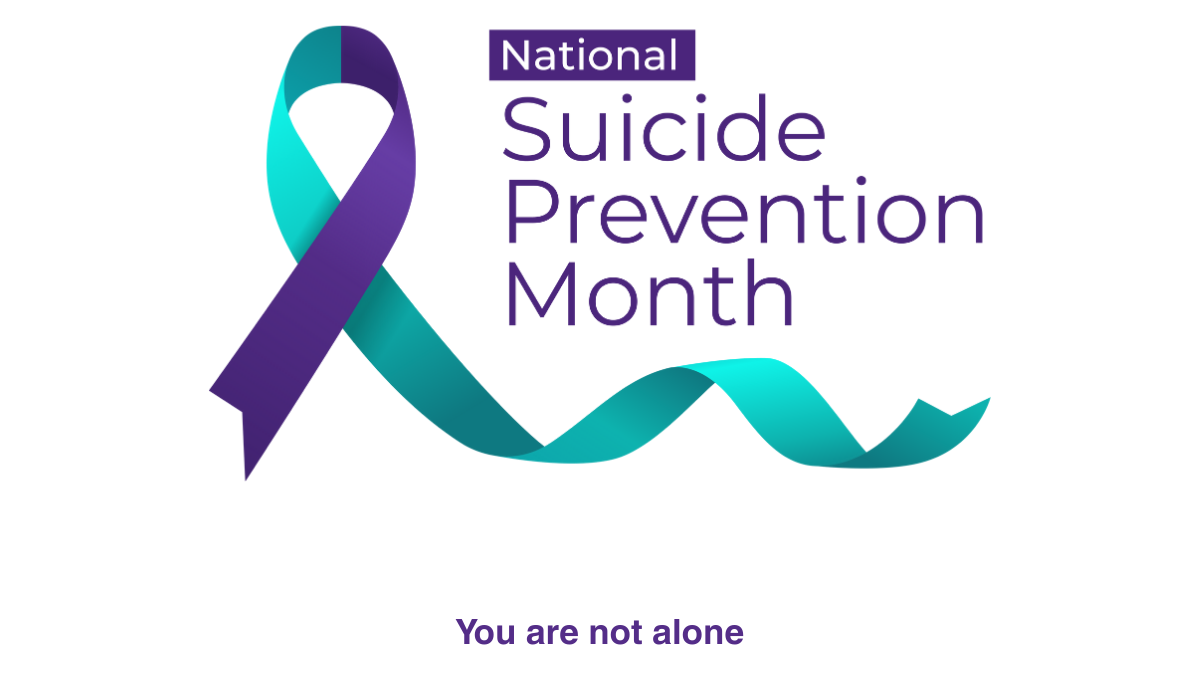 Suicide prevention month ribbon