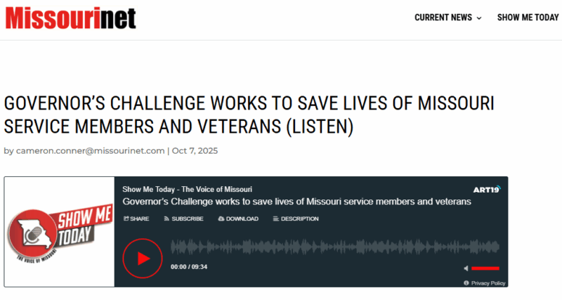 Screenshot of Missouri Net article